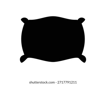 High quality pillow icon representing sleep and rest, designed as a clean vector illustration. Isolated on white background, ideal for apps, websites, UI design, print media, and stock graphics.
