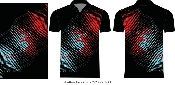 Ilustração de vetor de camisa polo de alta qualidade com um design clássico de manga curta com gola e botões. Vestuário gráfico limpo, mínimo e profissional adequado para design de moda, maquetes de vestuário, marca uniforme, impressão, bordados, merchandising e produção têxtil. Vetor EPS totalmente editável isolado no fundo branco.