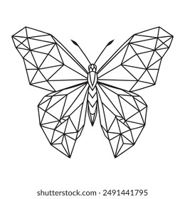 Vector de mariposa poligonal de alta calidad