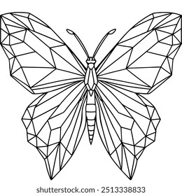 High Quality Polygonal Butterfly Vector