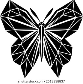High Quality Polygonal Butterfly Vector