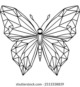 High Quality Polygonal Butterfly Vector