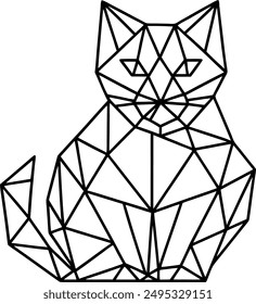 Vector poligonal del gato de la alta calidad