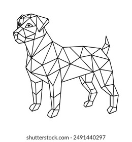 Vector poligonal del perro de la alta calidad