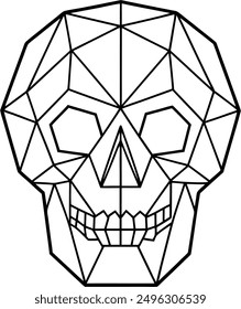 High Quality Polygonal Skull Vector