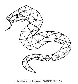 Vector de serpiente poligonal de alta calidad