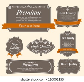 High quality & Premium labels set