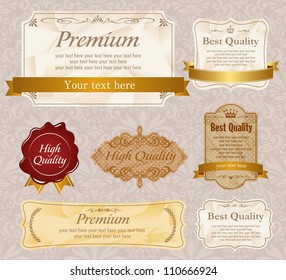 High quality & Premium labels set