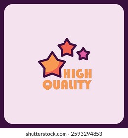 High Quality Product Design with Three Stars Logo