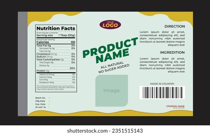 High Quality product label design template