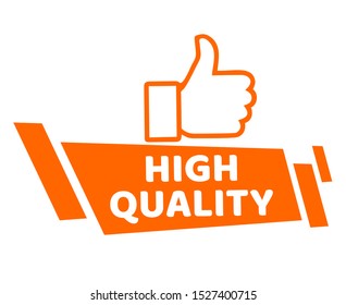 High Quality Product Thumb Tag Banner Illustration. Orange Vector Element for shop retail