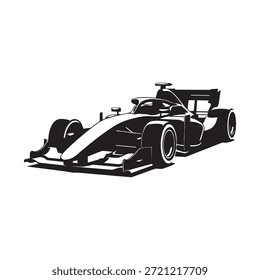 Ilustración vectorial de coche de carreras de alta calidad aislada sobre fondo blanco. Diseño moderno del coche de la velocidad del estilo de la fórmula conveniente para la marca del automovilismo, los logotipos de las carreras, los carteles de la competencia, el Diseño web, los App móviles, los materiales impresos, la publicidad, los iconos, y los proyectos automotrices. Limpie el Vector EPS editable con resolución escalable para uso profesional.