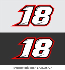 high quality racing number inspiration