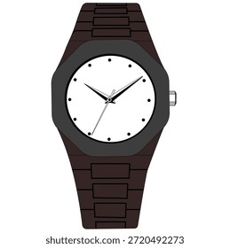 Hochwertiges realistisches Uhrenvektorset mit modernen Smartwatches und klassischen analogen Armbanduhren. Perfekt für Webdesign, mobile App-UI, Branding, Präsentationen, Werbung und kommerzielle Projekte. Vollständig bearbeitbare Vektorgrafik.