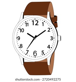 Hochwertiges realistisches Uhrenvektorset mit modernen Smartwatches und klassischen analogen Armbanduhren. Perfekt für Webdesign, mobile App-UI, Branding, Präsentationen, Werbung und kommerzielle Projekte. Vollständig bearbeitbare Vektorgrafik.
