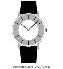 Hochwertiges realistisches Uhrenvektorset mit modernen Smartwatches und klassischen analogen Armbanduhren. Perfekt für Webdesign, mobile App-UI, Branding, Präsentationen, Werbung und kommerzielle Projekte. Vollständig bearbeitbare Vektorgrafik.