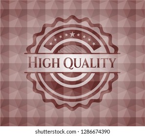 High Quality red seamless emblem with geometric pattern.