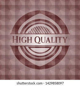 High Quality red seamless polygonal badge.
