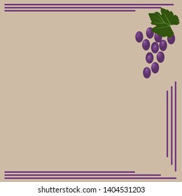 high quality red wine label with grape symbol