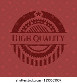 High Quality retro style red emblem