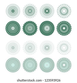 High quality rossete vector elements for diploma or certificate. Vector EPS+