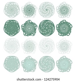 High quality rossete vector elements for diploma or certificate. Vector EPS+
