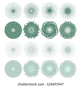 High quality rossete vector elements for diploma or certificate. Vector EPS+
