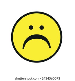 High Quality Sad Icon Illustration For Commercial Use.