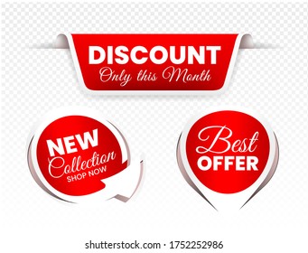 High Quality Sale Tags Vector Collection . Isolated Vector Elements