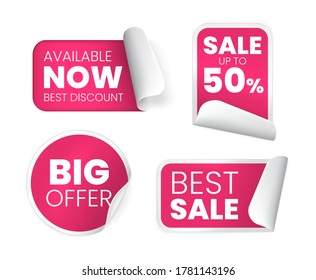 High Quality Sale Tags Vector Collection . Isolated Vector Elements