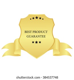 high quality satisfaction guarantee ribbon, sticker, sign, stamp, icon, label isolated on white