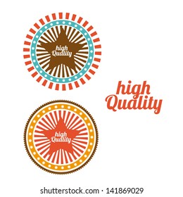 high quality seals over white background vector illustration