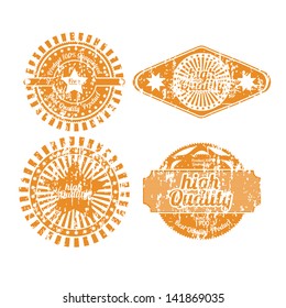 high quality seals over white background vector illustration