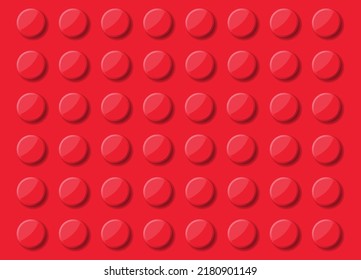 High quality seamless background of red plastic bricks.