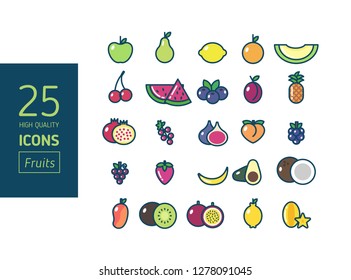 High quality set of Fruit icons