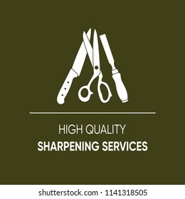 High quality sharpening services icon vector illustration