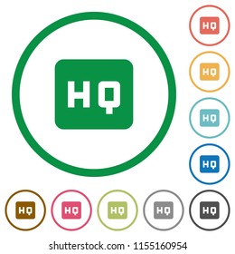 High quality sign flat color icons in round outlines on white background