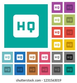 High quality sign multi colored flat icons on plain square backgrounds. Included white and darker icon variations for hover or active effects.