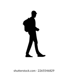 High quality  silhouette of a walking man design for your business branding.