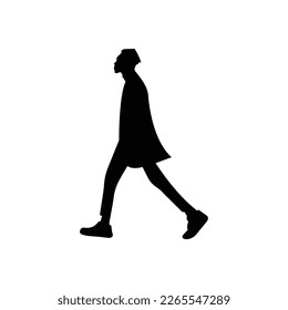 High quality  silhouette of a walking man design for your business branding.