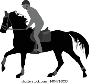 High Quality Silhouette Young Man Riding Stock Vector (Royalty Free ...