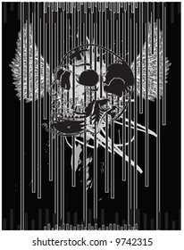 High Quality Skull Tshirt Design Illustration Vector
