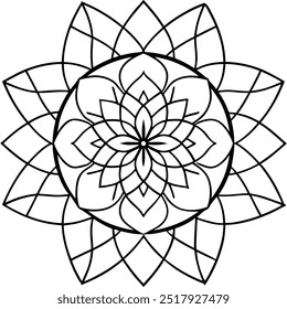 High Quality Stained Glass Mandala Art Vector