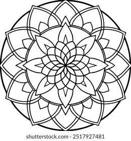 High Quality Stained Glass Mandala Art Vector