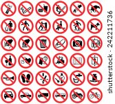 High quality Standard Prohibition sign collection