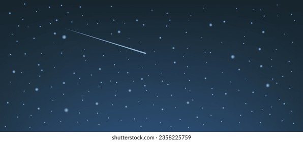 High quality star and comet universe on dark blue background. Astrology horizontal background. Stardust in galaxy. Vector illustration