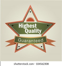 High quality star label