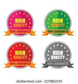 High quality sticker icon or label for business or marketing material