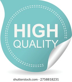 A high quality sticker with a peeled corner