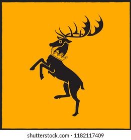 High quality stock vector redraw of house Baratheon heraldic sign - Game of thrones